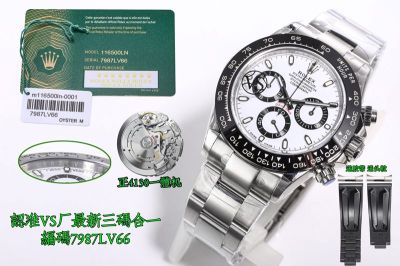 SJ Factory ROLEX Daytona MK1 steel black Bezel white Dial 40mm Silver Oyster Stainless Steel Strap watch